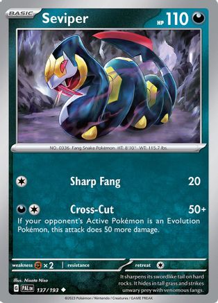 Seviper 137 - SV02 Paldea Evolved Reverse Holofoil