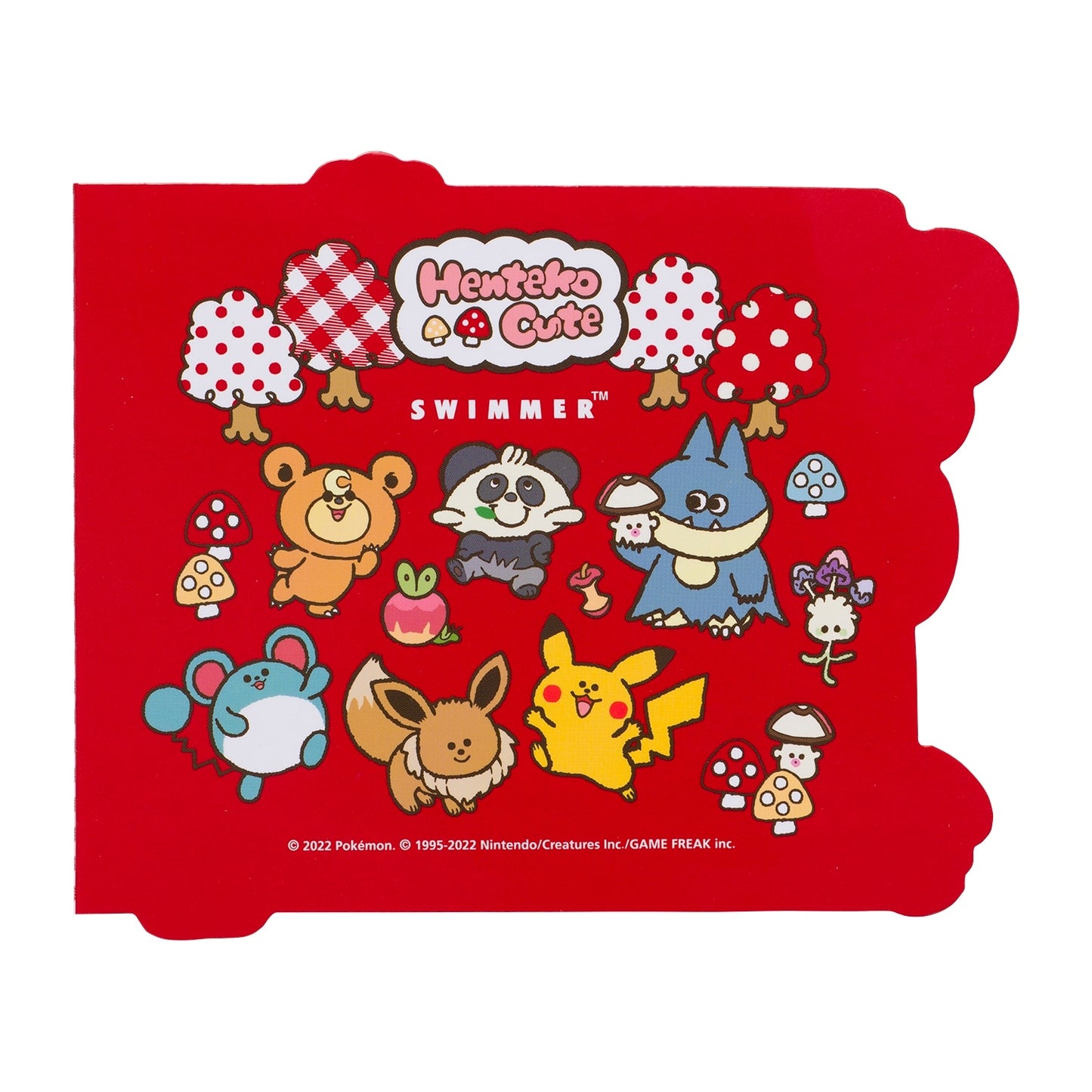 Pokemon Center SWIMMER Henteko Cute Die-Cut Memo (Pokémon Center Japan)