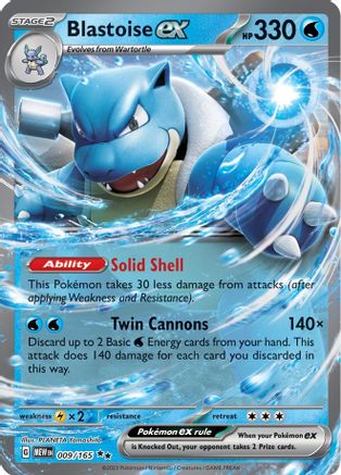 Blastoise ex 9 - SV Scarlet and Violet 151 Holofoil