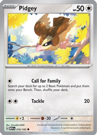 Pidgey 16 - SV Scarlet and Violet 151