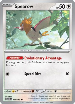 Spearow 21 - SV Scarlet and Violet 151