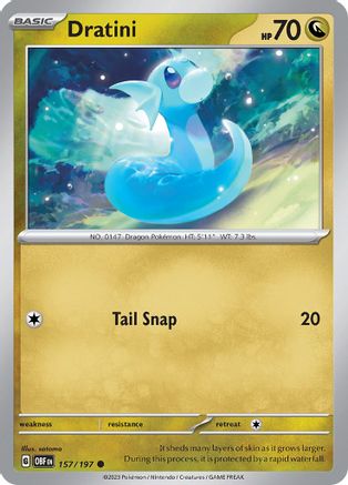 Dratini 157 - SV03 Obsidian Flames Reverse Holofoil