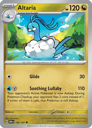 Altaria 160 - SV03 Obsidian Flames Reverse Holofoil