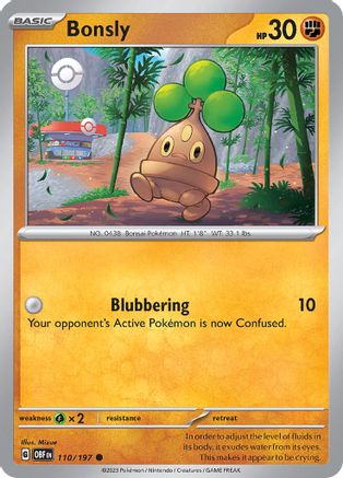 Bonsly 110 - SV03 Obsidian Flames Reverse Holofoil