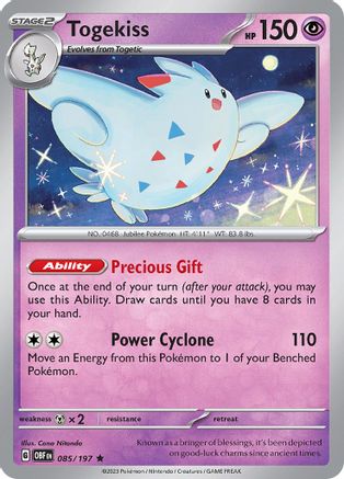 Togekiss 85 - SV03 Obsidian Flames Reverse Holofoil