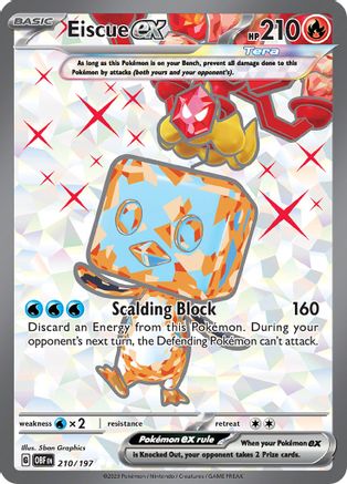 Eiscue ex - 210/197 210 - SV03 Obsidian Flames Holofoil