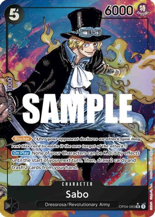 Sabo (Alternate Art) (OP04-083) - Kingdoms of Intrigue Foil