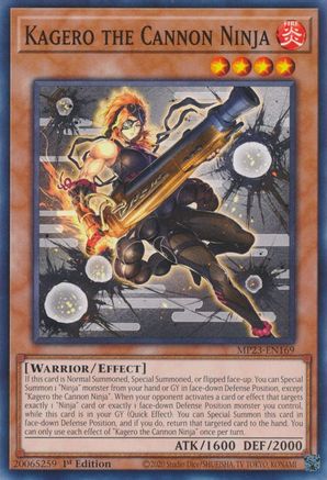 Kagero the Cannon Ninja (MP23-EN169) - 25th Anniversary Tin: Dueling Heroes Mega Pack 1st Edition