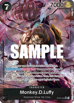 Monkey.D.Luffy (090) (Alternate Art) (OP04-090) - Kingdoms of Intrigue Foil