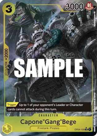 Capone"Gang"Bege (Alternate Art) (OP04-100) - Kingdoms of Intrigue Foil