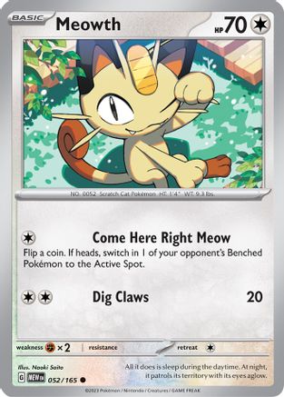 Meowth 52 - SV Scarlet and Violet 151