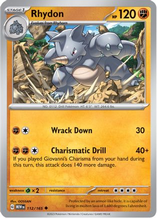 Rhydon 112 - SV Scarlet and Violet 151