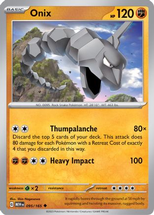 Onix 95 - SV Scarlet and Violet 151 Reverse Holofoil