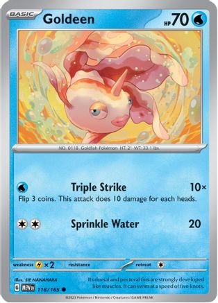 Goldeen 118 - SV Scarlet & Violet 151 Reverse Holofoil