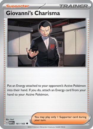 Giovanni's Charisma - 161/165 161 - SV Scarlet & Violet 151