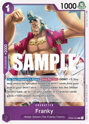 Franky (OP04-063) - Kingdoms of Intrigue Foil