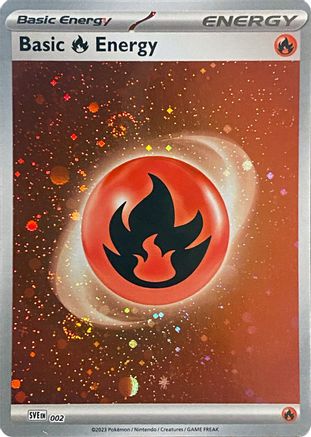 Basic Fire Energy (Cosmos Holo) 2 - SVE Scarlet & Violet Energies Holofoil