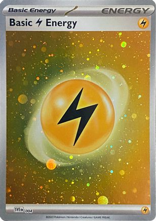 Basic Lightning Energy (Cosmos Holo) 4 - SVE Scarlet & Violet Energies Holofoil