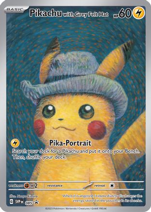 Pikachu with Grey Felt Hat 85 - SV Scarlet & Violet Promo Cards