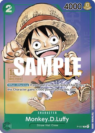 Monkey.D.Luffy (037) (1st Anniversary Tournament) (P-037) - One Piece Promotion Cards Foil