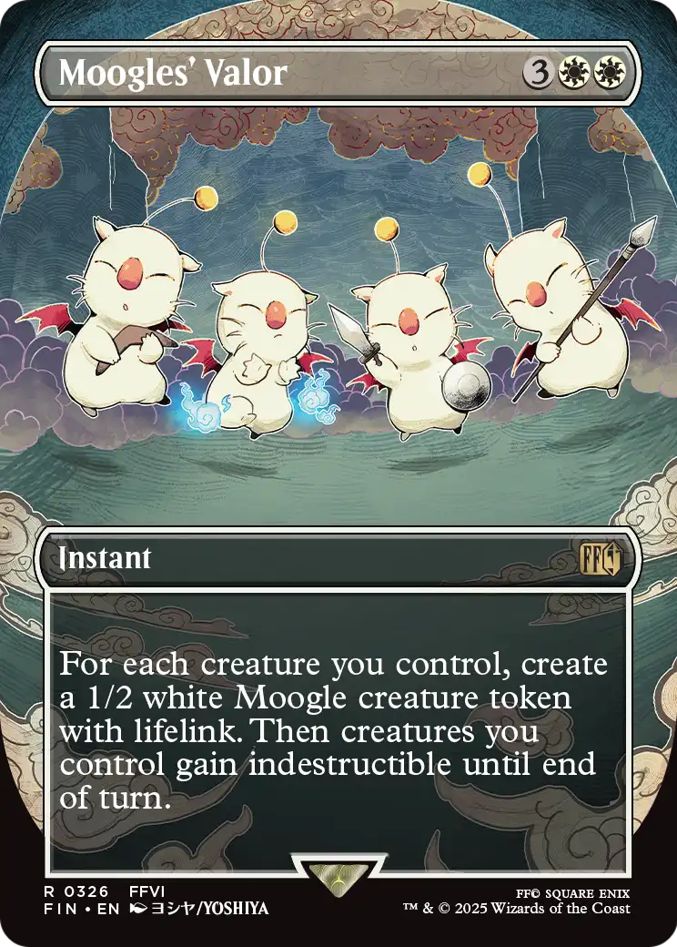 Moogles' Valor (Borderless) (FIN-326) [FINAL FANTASY] Foil