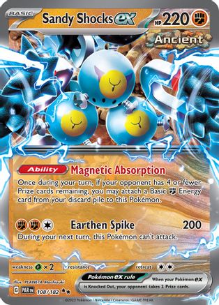 Sandy Shocks ex - 108/182 108 - SV04 Paradox Rift Holofoil