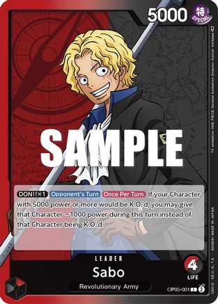 Sabo (001) (OP05-001) - Awakening of the New Era