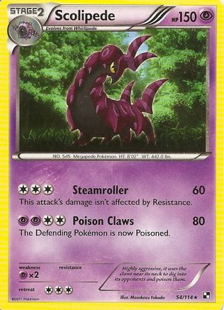 Scolipede - 54/114 (Cracked Ice Holo) 54 - Blister Exclusives Holofoil