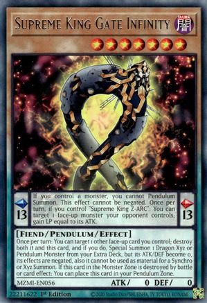 Supreme King Gate Infinity (MZMI-EN056) - Maze of Millennia 1st Edition
