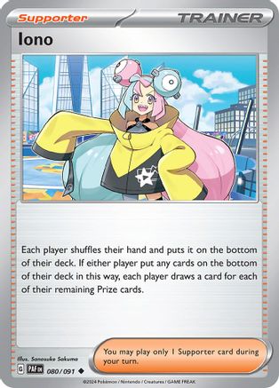 Iono - 080/091 80 - SV Paldean Fates Reverse Holofoil
