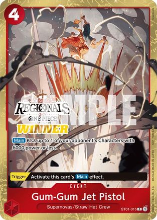 Gum-Gum Jet Pistol (Online Regional 2024) [Winner] (ST01-015) - One Piece Promotion Cards