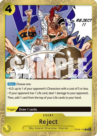 Reject (OP06-116) - Wings of the Captain Foil