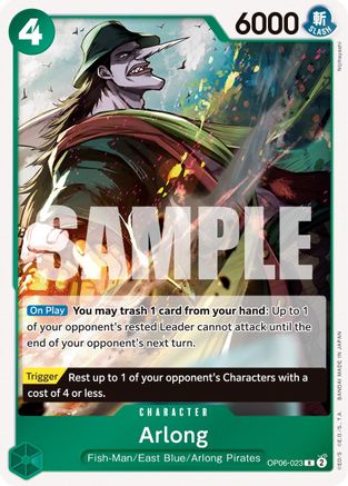 Arlong (OP06-023) - Wings of the Captain Foil