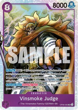 Vinsmoke Judge (OP06-062) - Wings of the Captain Foil