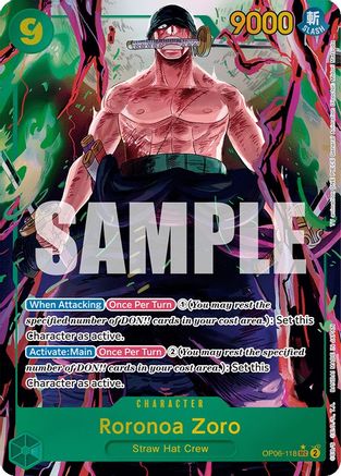 Roronoa Zoro (Alternate Art) (OP06-118) - Wings of the Captain Foil