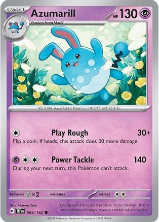 Azumarill 65 - SV05 Temporal Forces Reverse Holofoil