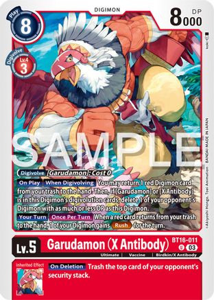 Garudamon (X Antibody) (BT16-011) - Beginning Observer