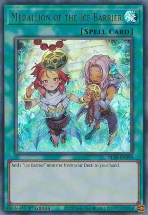 Medallion of the Ice Barrier (Alternate Art) (BLTR-EN098) - Battles of Legend: Terminal Revenge 1st Edition