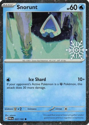 Snorunt - 037/182 (Holiday Calendar) 37 - Miscellaneous Cards & Products Holofoil