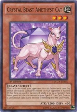 Crystal Beast Amethyst Cat (LCGX-EN156) - Legendary Collection 2 1st Edition