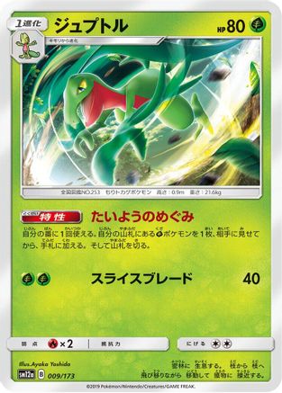 [JP] Grovyle (009/173) - SM12a TAG TEAM GX Tag All Stars