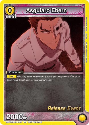 Asguiaro Ebern (UEPR/BLC-1-001) - UE01BT BLEACH ThousandYear Blood War Release Event Cards