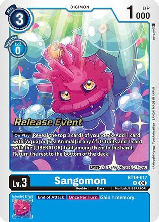 Sangomon (BT19-017) - Release Special Booster 2.0 Celebration Event Cards Foil
