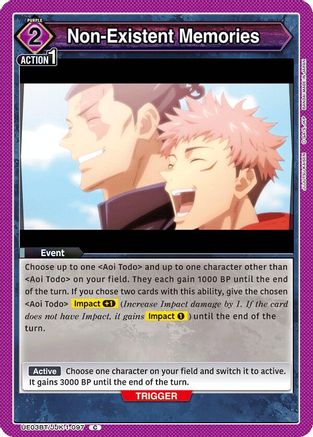 Non-Existent Memories (UE03BT/JJK-1-097) - UE03BT Jujutsu Kaisen