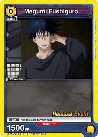 Megumi Fushiguro (019) (UEPR/JJK-1-019) - Jujutsu Kaisen Release Event Cards