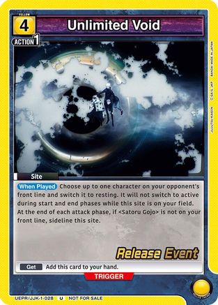 Unlimited Void (UEPR/JJK-1-028) - Jujutsu Kaisen Release Event Cards