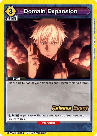 Domain Expansion (UEPR/JJK-1-034) - Jujutsu Kaisen Release Event Cards