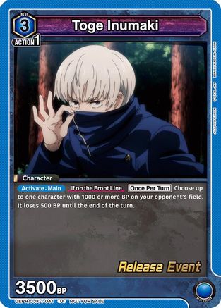 Toge Inumaki (041) (UEPR/JJK-1-041) - Jujutsu Kaisen Release Event Cards