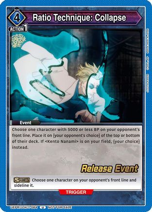 Ratio Technique: Collapse (UEPR/JJK-1-064) - Jujutsu Kaisen Release Event Cards