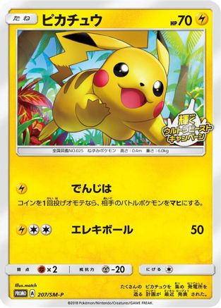 [JP] Pikachu - 207/SM-P (207/SM-P) - SMP Sun  Moon Promos